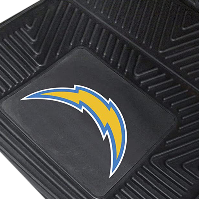 Fanmats 27"x17" Vinyl Front Car Floor Mat 2 Piece Set, NFL LA Chargers(Open Box)