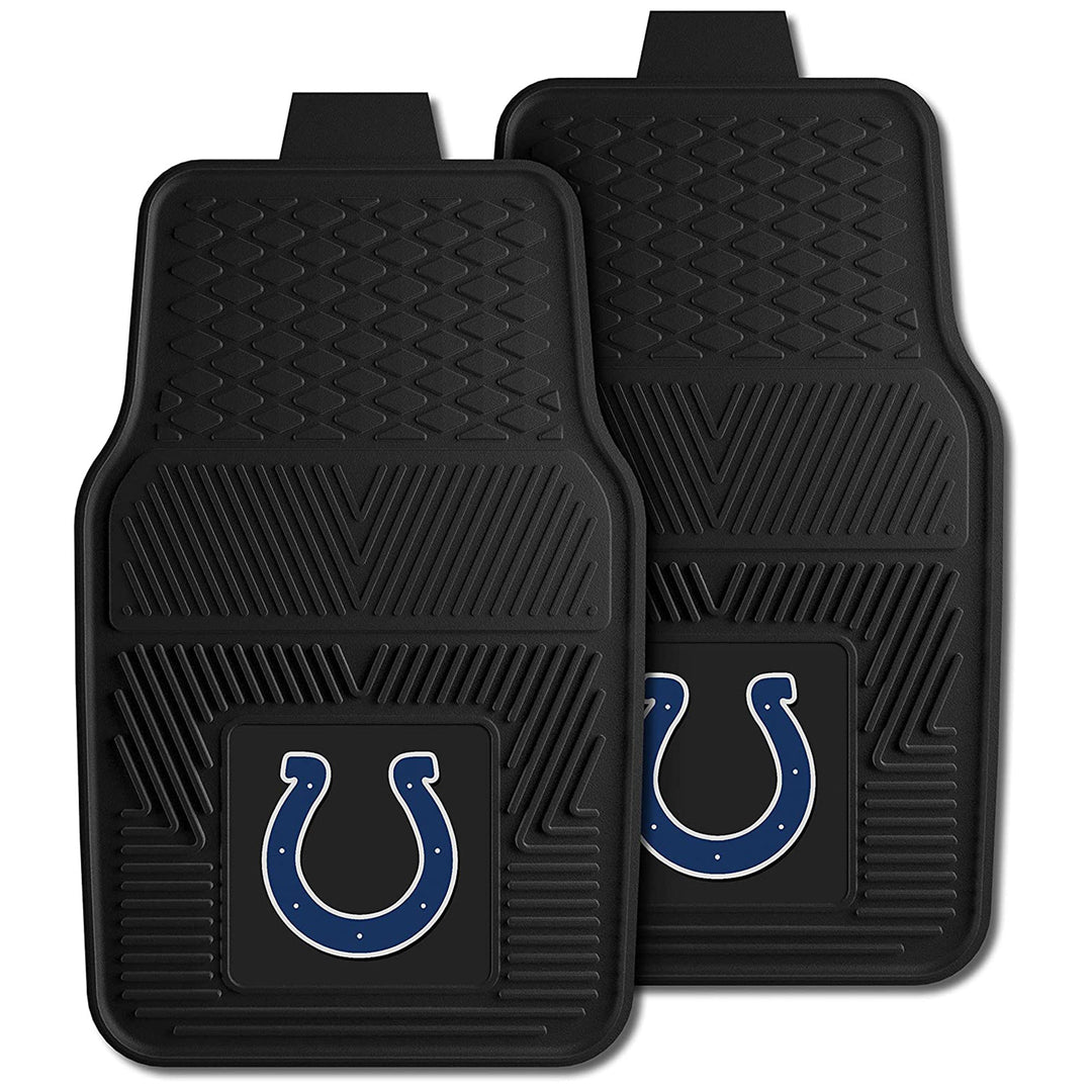 Fanmats 27 x 17" Vinyl Front Row Car Floor Mat 2 Piece Set, Indianapolis Colts