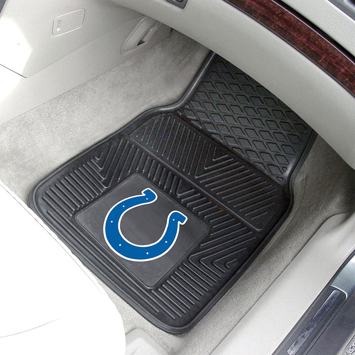 Fanmats 27 x 17" Vinyl Front Row Car Floor Mat 2 Piece Set, Indianapolis Colts