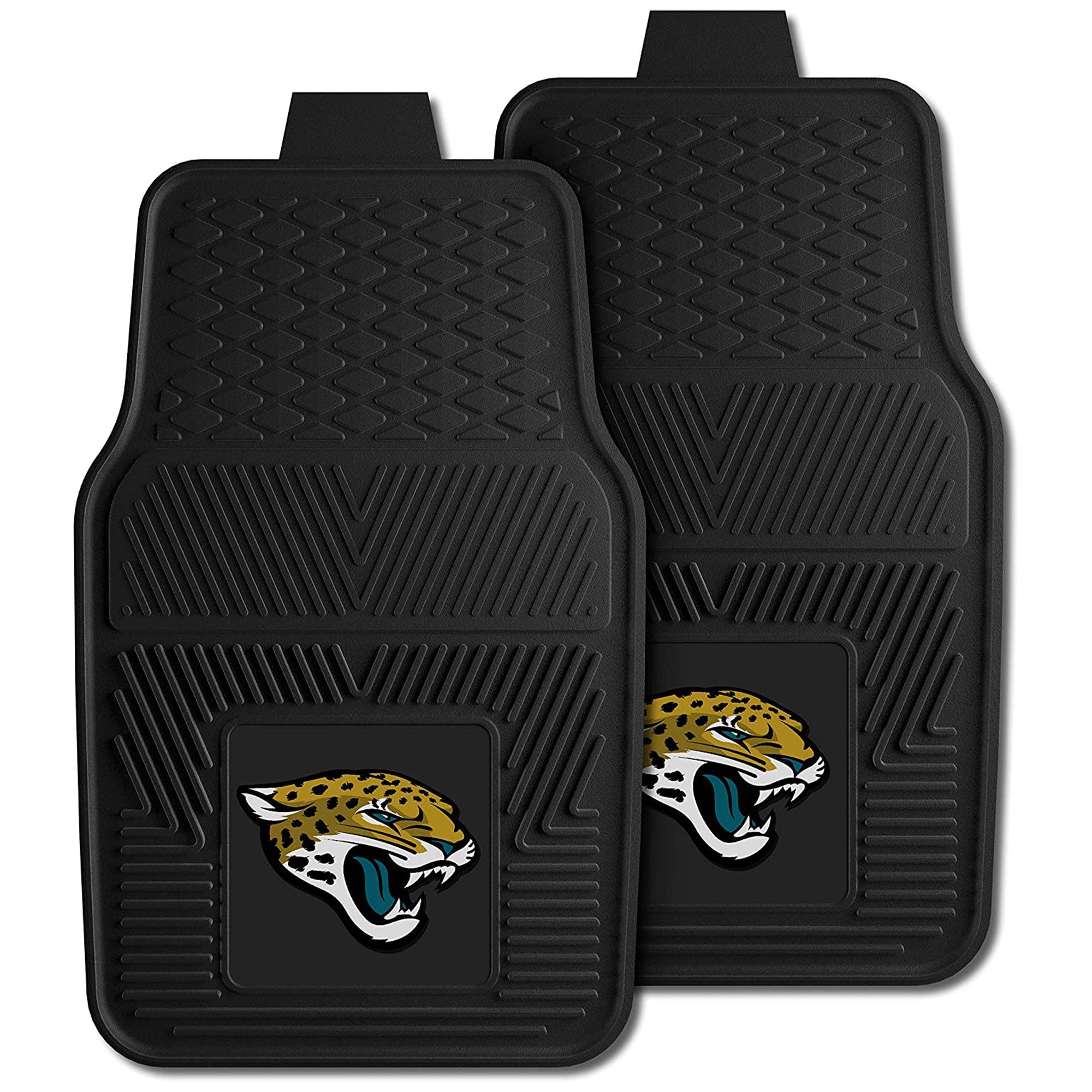Fanmats 27"x17" Vinyl Front Row Car Floor Mat 2Pc,Jacksonville Jaguars(Open Box) - VMInnovations
