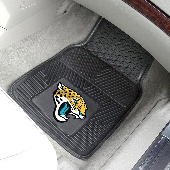 Fanmats 27"x17" Vinyl Front Row Car Floor Mat 2Pc,Jacksonville Jaguars(Open Box)