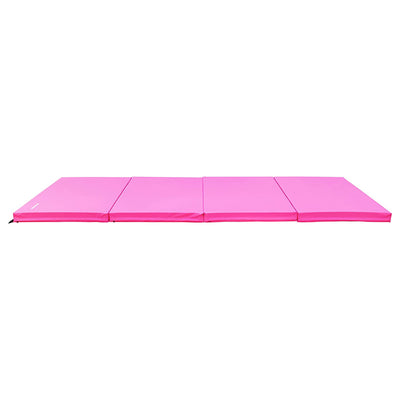 BalanceFrom Fitness 10ft x 4ft All Purpose Folding 4-Panel Exercise Mat, Pink