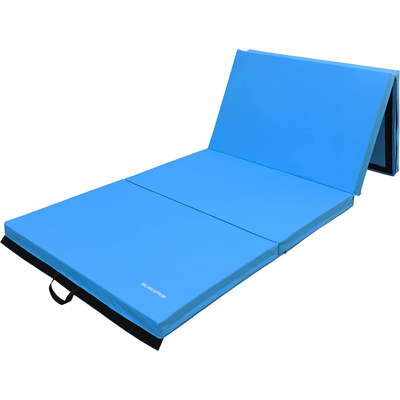 BalanceFrom Fitness 10'x4' All Purpose Folding 4-Panel Exercise Mat, Blue (Used) - VMInnovations