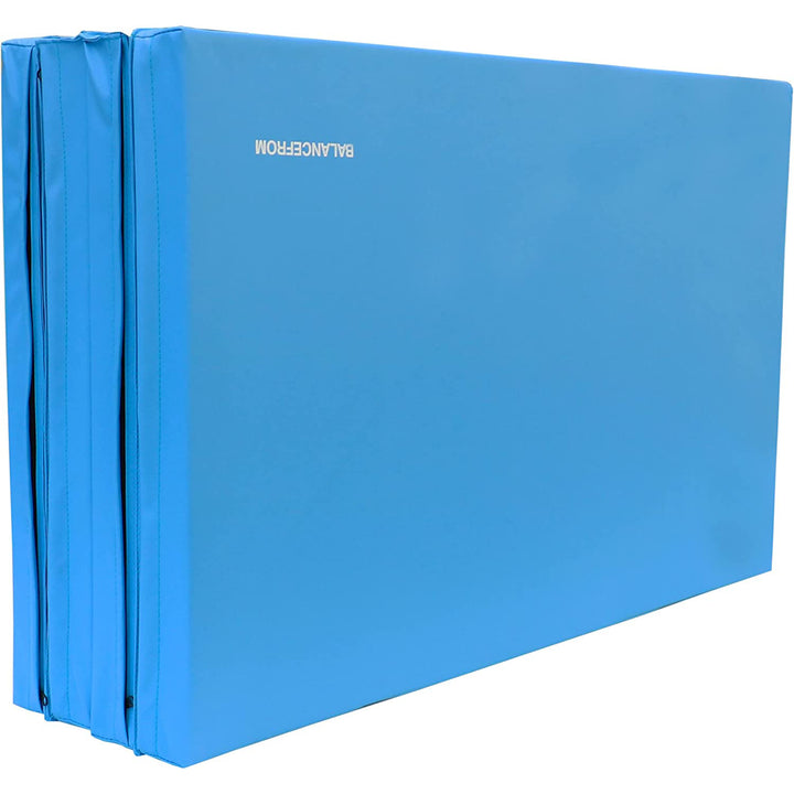BalanceFrom Fitness 10'x4' All Purpose Folding 4-Panel Exercise Mat, Blue (Used) - VMInnovations