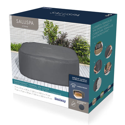Bestway Hawaii SaluSpa 6 Person Inflatable Hot Tub w/EnergySense DuraPlus Cover
