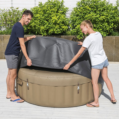 Bestway Milan SaluSpa 6 Person Inflatable Hot Tub w/EnergySense DuraPlus Cover