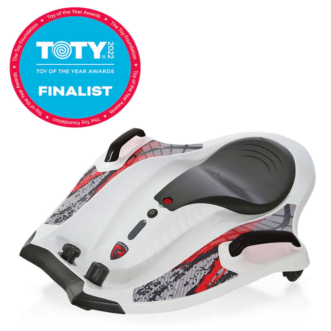 Rollplay Nighthawk 12 Volt Electric Rechargeable Ride On Toy Vehicle, White - VMInnovations