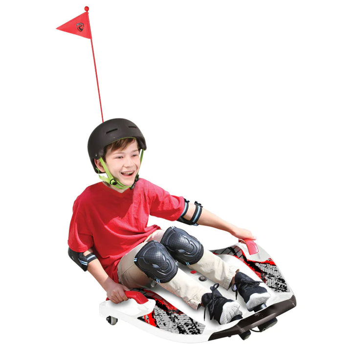 Rollplay Nighthawk 12 Volt Electric Rechargeable Ride On Toy Vehicle, White - VMInnovations