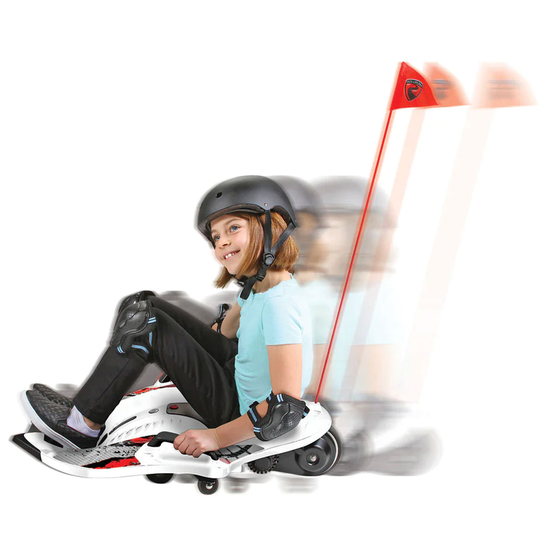 Rollplay Nighthawk 12 Volt Electric Rechargeable Ride On Toy Vehicle, White - VMInnovations