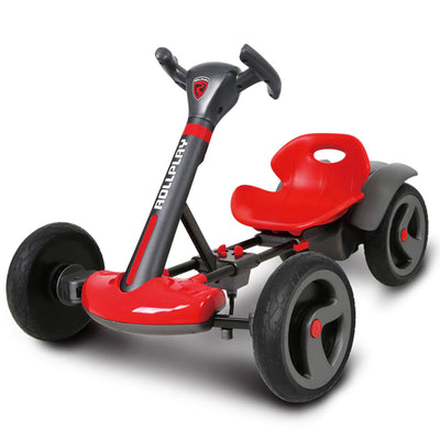 Rollplay FLEX Kart 6 Volt Compact Foldable Rechargeable Ride On Toy Vehicle, Red