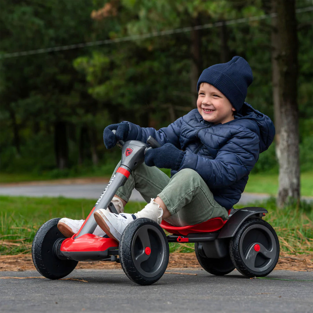 Rollplay FLEX Kart 6 Volt Compact Foldable Rechargeable Ride On Toy Vehicle, Red - VMInnovations