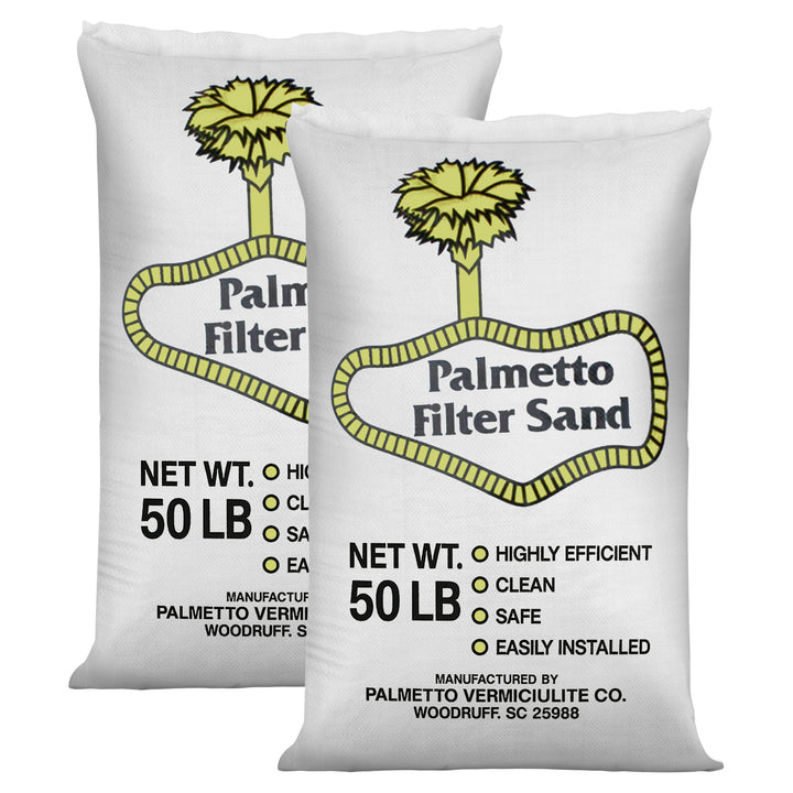 Palmetto Filter Sand for Residential Commercial Pool Filters, 50 lb (2 Pack) - VMInnovations