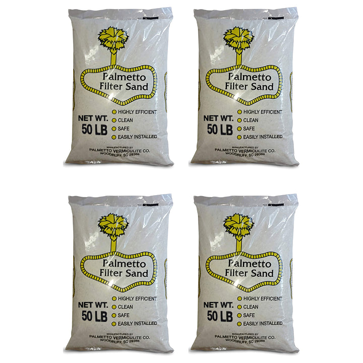 Palmetto Filter Sand for Residential Commercial Pool Filters, 50 lb (4 Pack)
