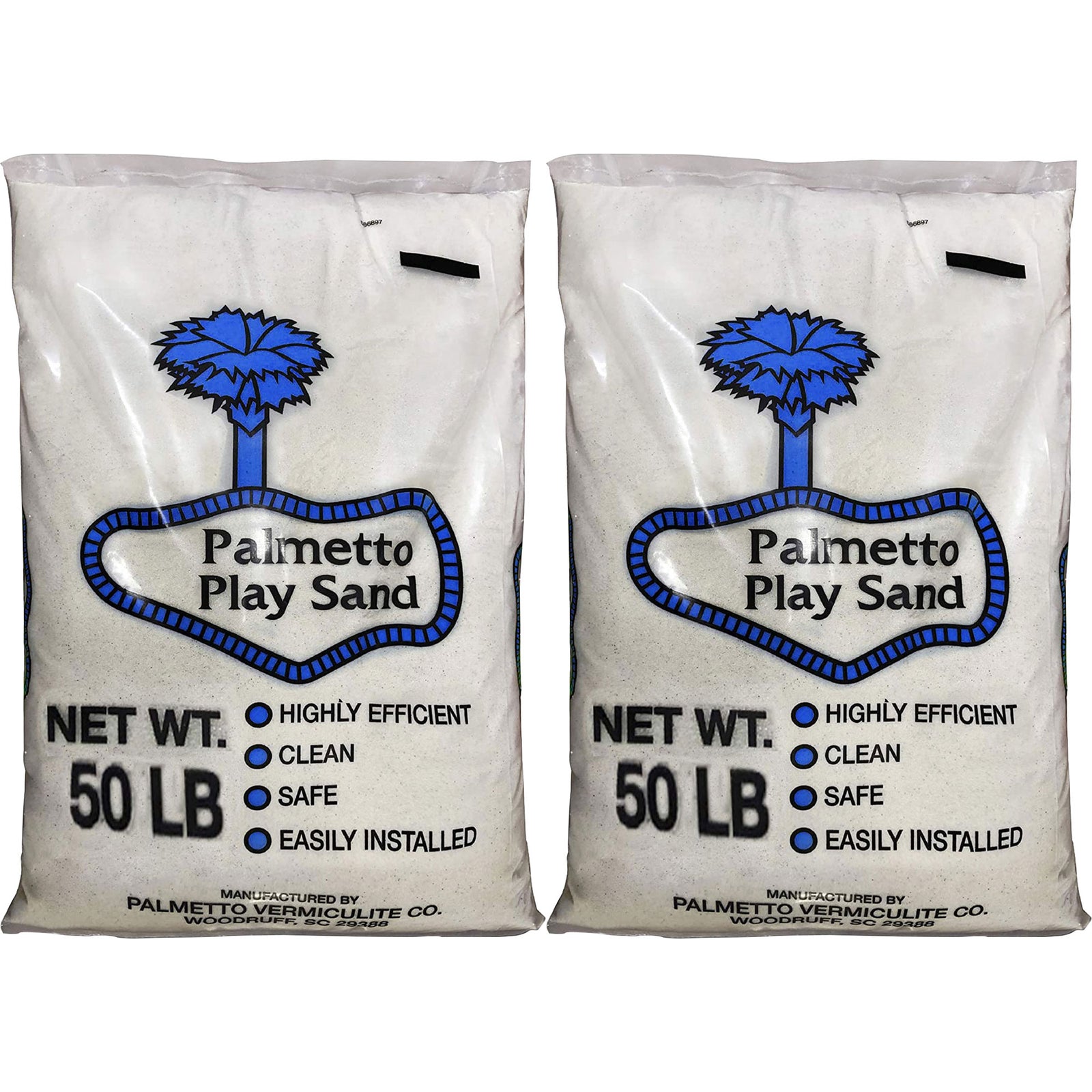 Palmetto Natural Play Sand for Sand Box & Play Areas, 50 Pounds, Creme (2 Pack) - VMInnovations