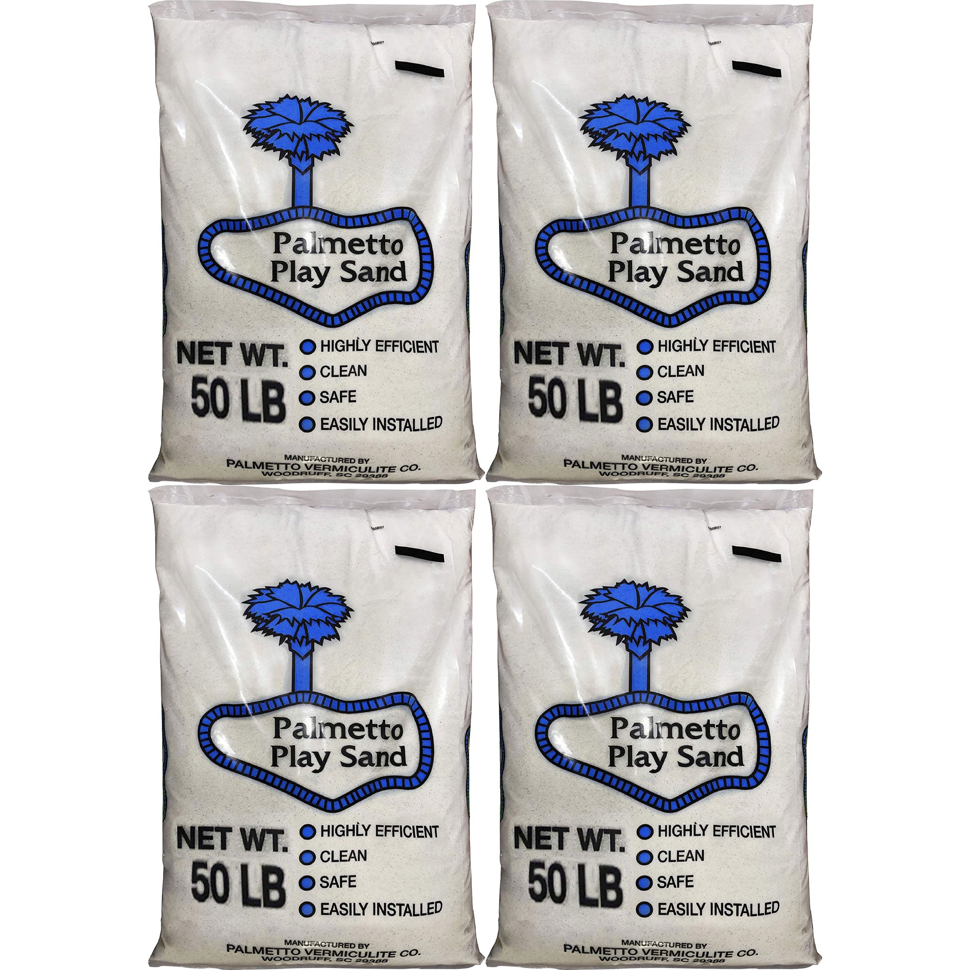 Palmetto Natural Play Sand for Sand Box & Play Areas, 50 Pounds, Creme (4 Pack) - VMInnovations