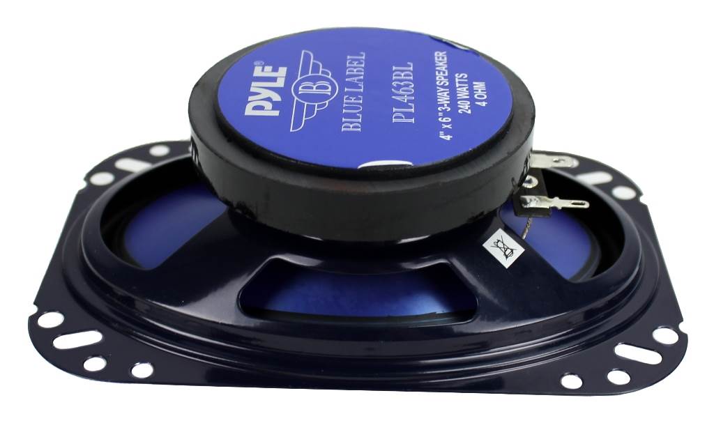 Pyle PL463BL 4x6" 240W 3 Way Coaxial Car Speakers Stereo Blue