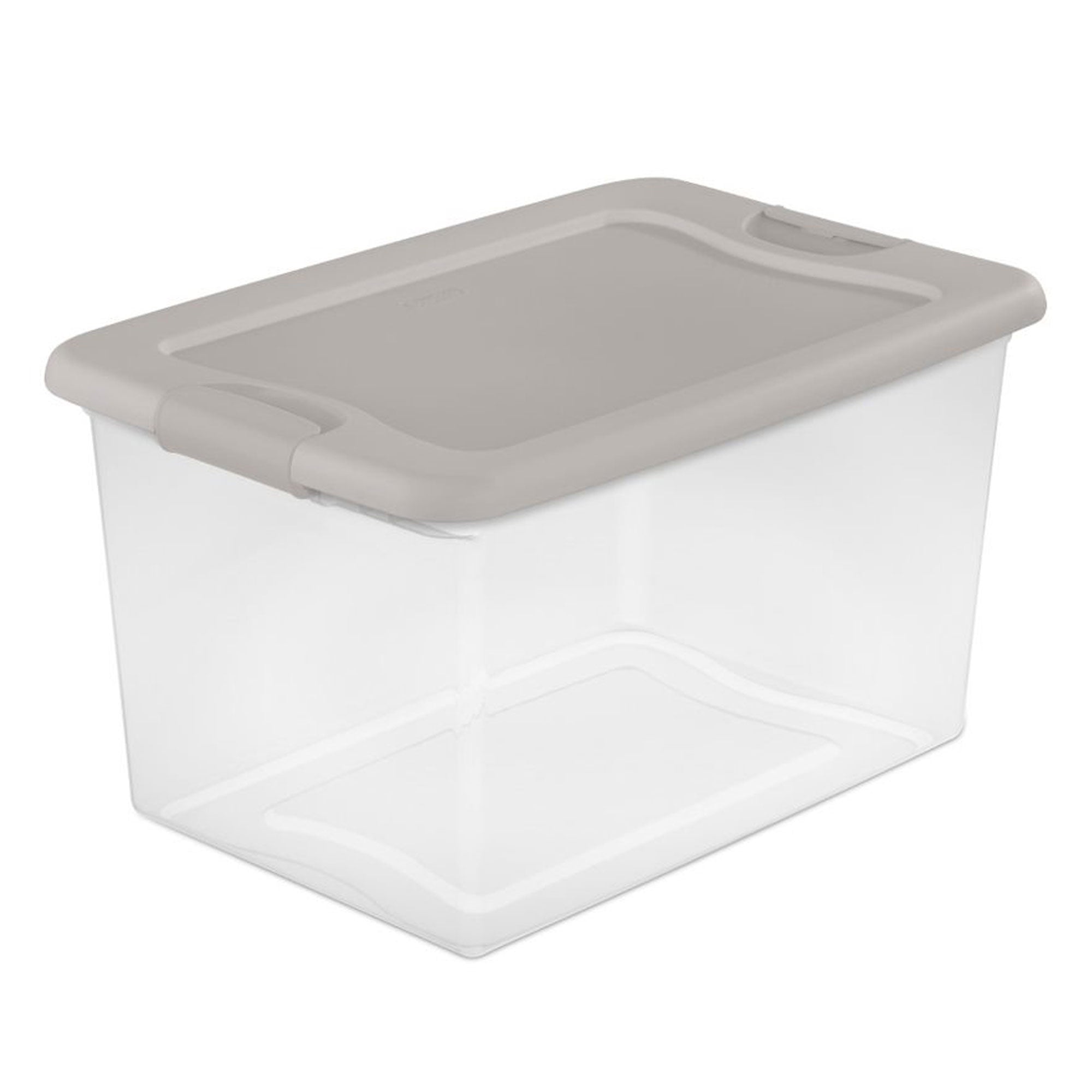 Sterilite 64 Quart Clear Latching Storage Container Box, Grey Pumice (6 Pack) - VMInnovations