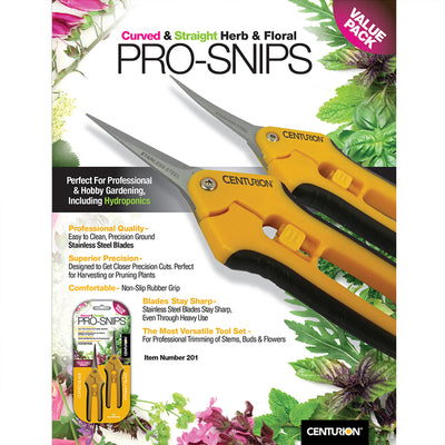 CENTURION Stainless Precision Snip Curved/Straight Pruning & Trimming Shear Set - VMInnovations