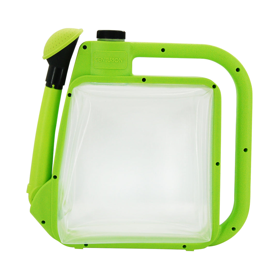 CENTURION 1.5 Gal Foldable Outdoor Watering Can with Rotate Nozzle, Green (Used) - VMInnovations