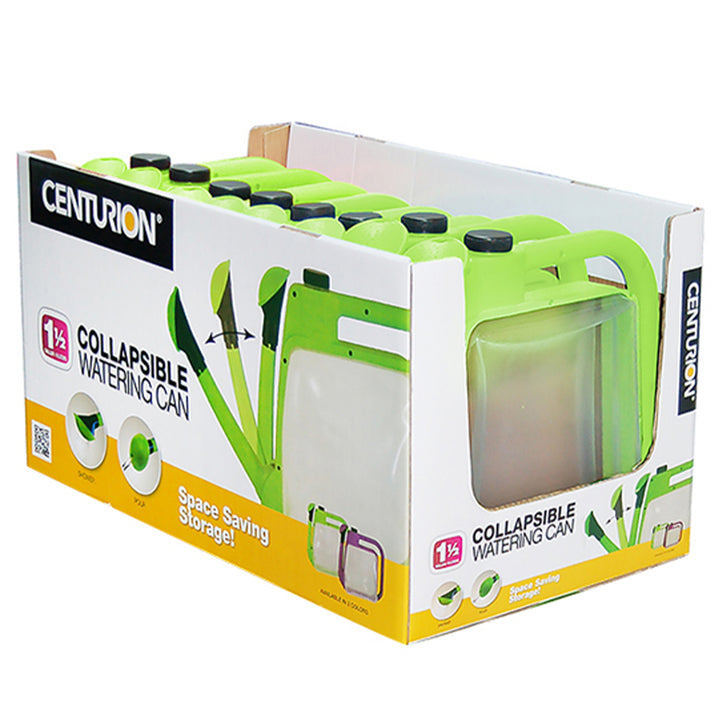 CENTURION 1.5 Gallon Foldable Watering Can with Rotate Nozzle, Green (Open Box) - VMInnovations