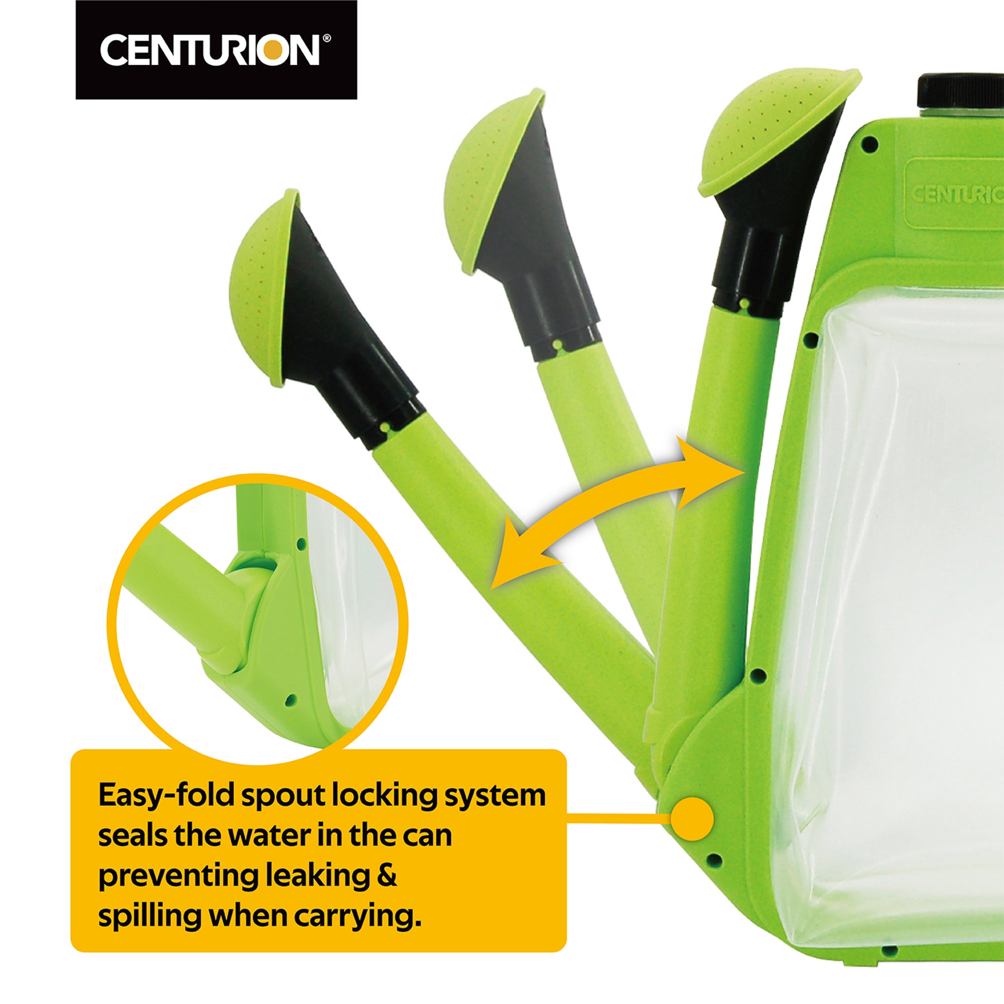 CENTURION 1.5 Gallon Foldable Watering Can with Rotate Nozzle, Green (Open Box) - VMInnovations