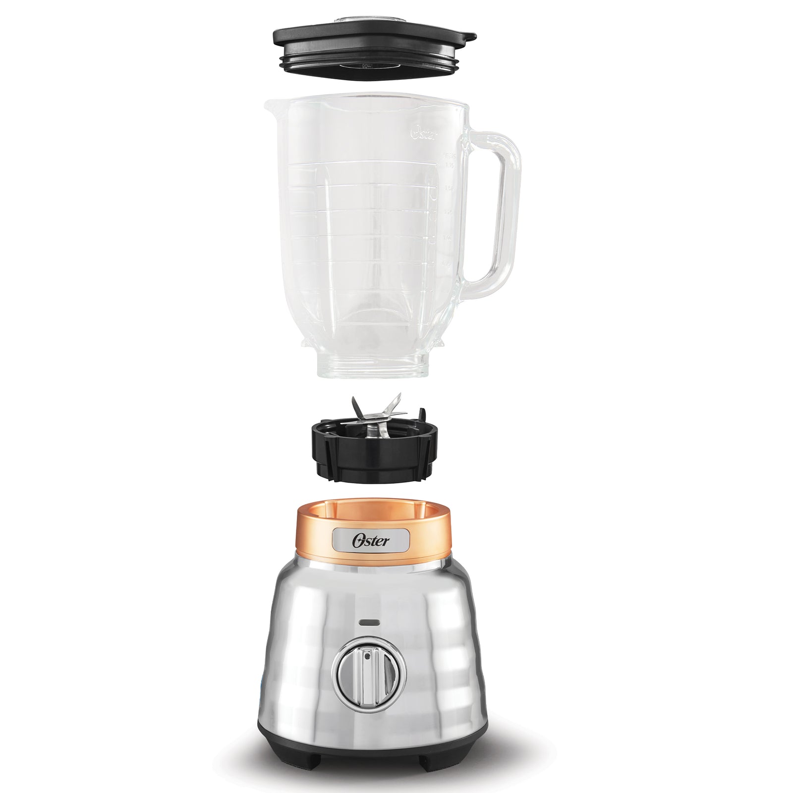 Oster Beehive Performance 3 Speed Blender with 1100 Watt Motor, Silver/Copper - VMInnovations