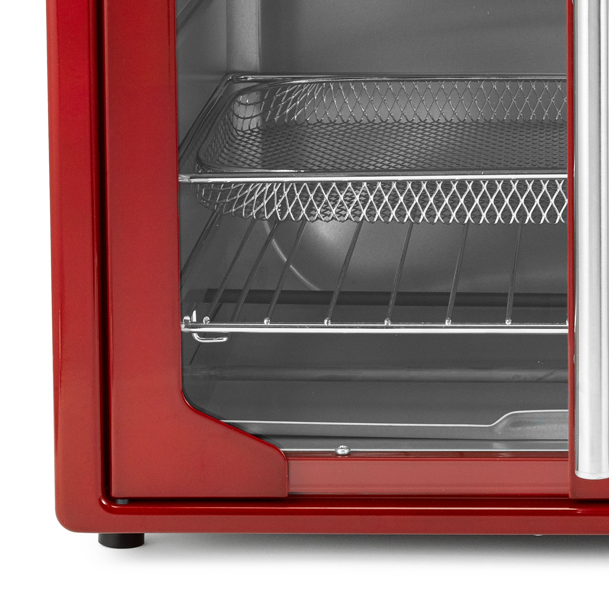 Oster French Door Turbo Convection Toaster Oven with Extra Large Interior, Red - VMInnovations