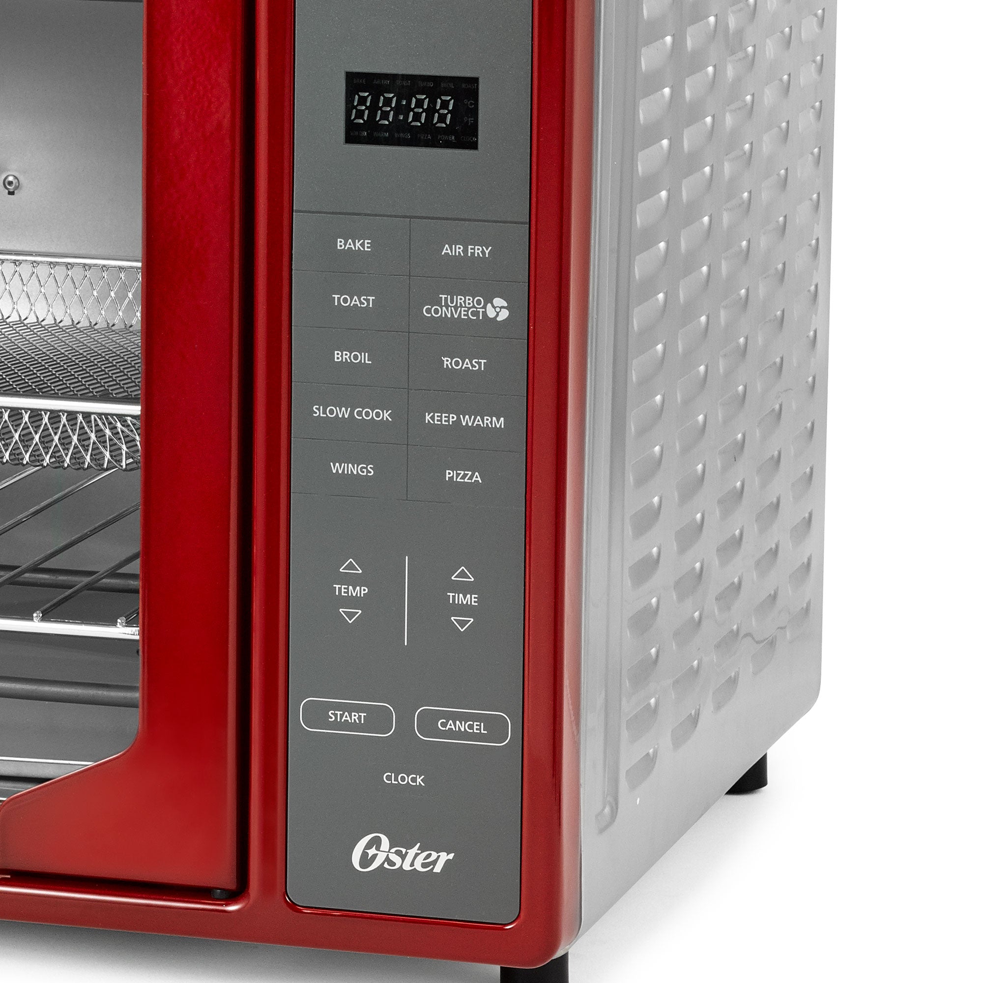 Oster French Door Turbo Convection Toaster Oven with Extra Large Interior, Red - VMInnovations