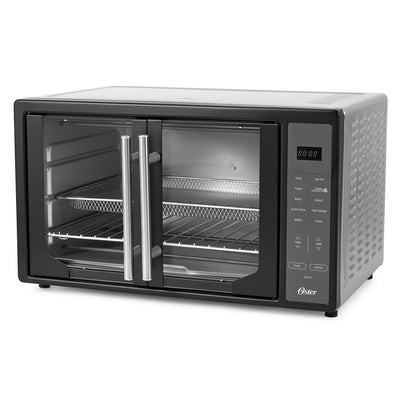 Oster French Door Turbo Convection Toaster Oven w/ XL Interior, Black (Open Box)