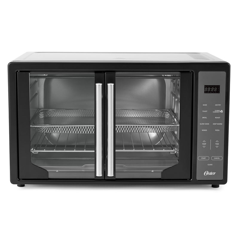 Oster French Door Turbo Convection Toaster Oven w/ XL Interior, Black (Open Box)