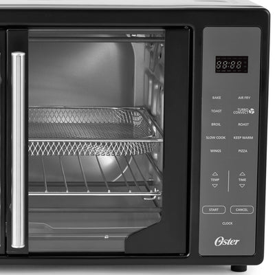 Oster French Door Turbo Convection Toaster Oven w/ XL Interior, Black (Open Box)