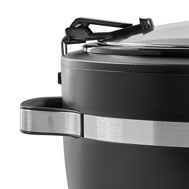 Crock-Pot 6 Qt ThermoShield Manual Slow Cooker with SecureFit Locking Lid, Black