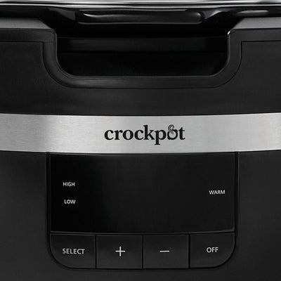 Crock-Pot 6 Qt ThermoShield  Slow Cooker w/ Locking Lid, Black (Open Box)
