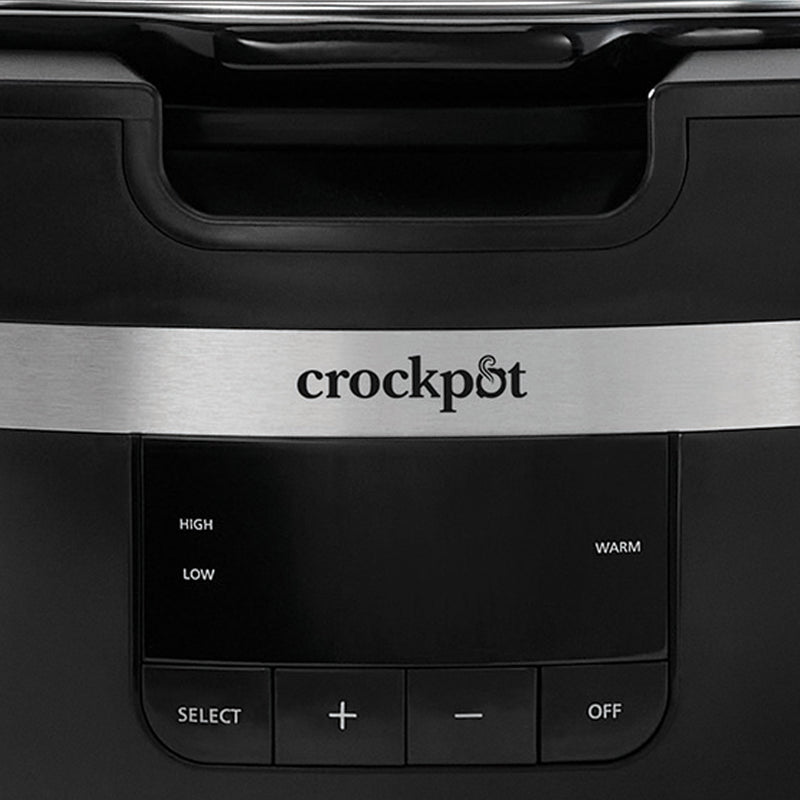 Crock-Pot 6 Qt ThermoShield Manual Slow Cooker with SecureFit Locking Lid, Black
