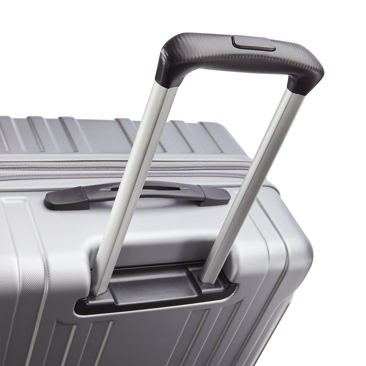 Samsonite Hardside Spinner Luggage w/Adjustable Handle, 2pcs, Silver (Used)