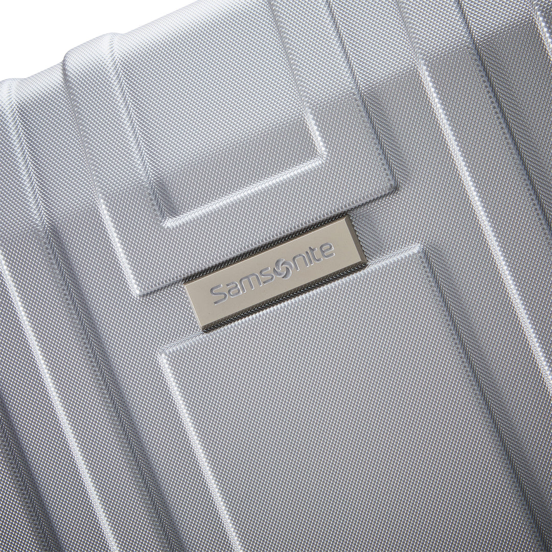 Samsonite Hardside Spinner Luggage w/Adjustable Handle, 2pcs, Silver (Used)