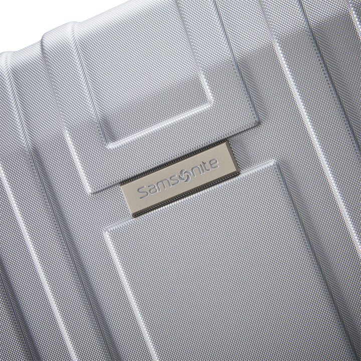 Samsonite Hardside Spinner Luggage w/Adjustable Handle, 2pcs, Silver (Used)