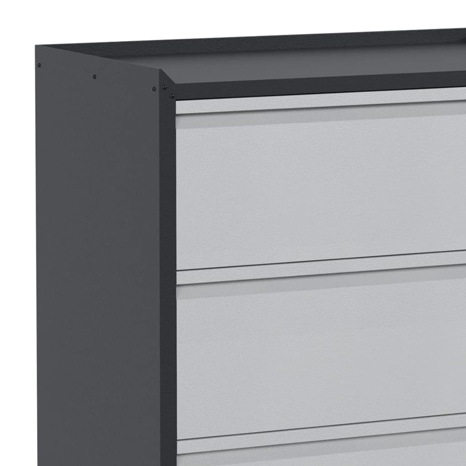 AOBABO Steel Rolling Storage 3 Drawer Cabinet w/Wheels, Black/Grey (Open Box) - VMInnovations