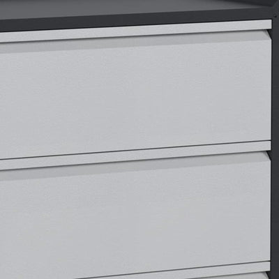 AOBABO Steel Rolling Tool Storage Chest 3 Drawer Cabinet with Wheels, Black/Grey - VMInnovations