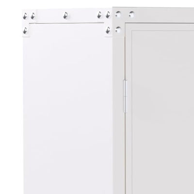 AOBABO Durable & Lockable Storage Cabinet w/Adjustable Shelves, White(For Parts) - VMInnovations