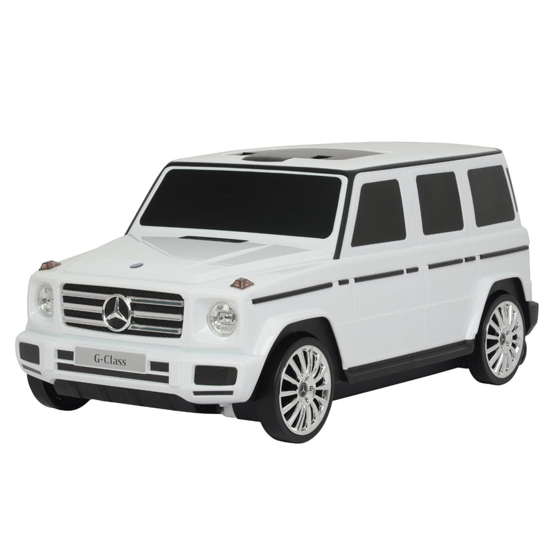 Mercedes G Class Stylish Large Suitcase Ride On Vehicle, White (Used)