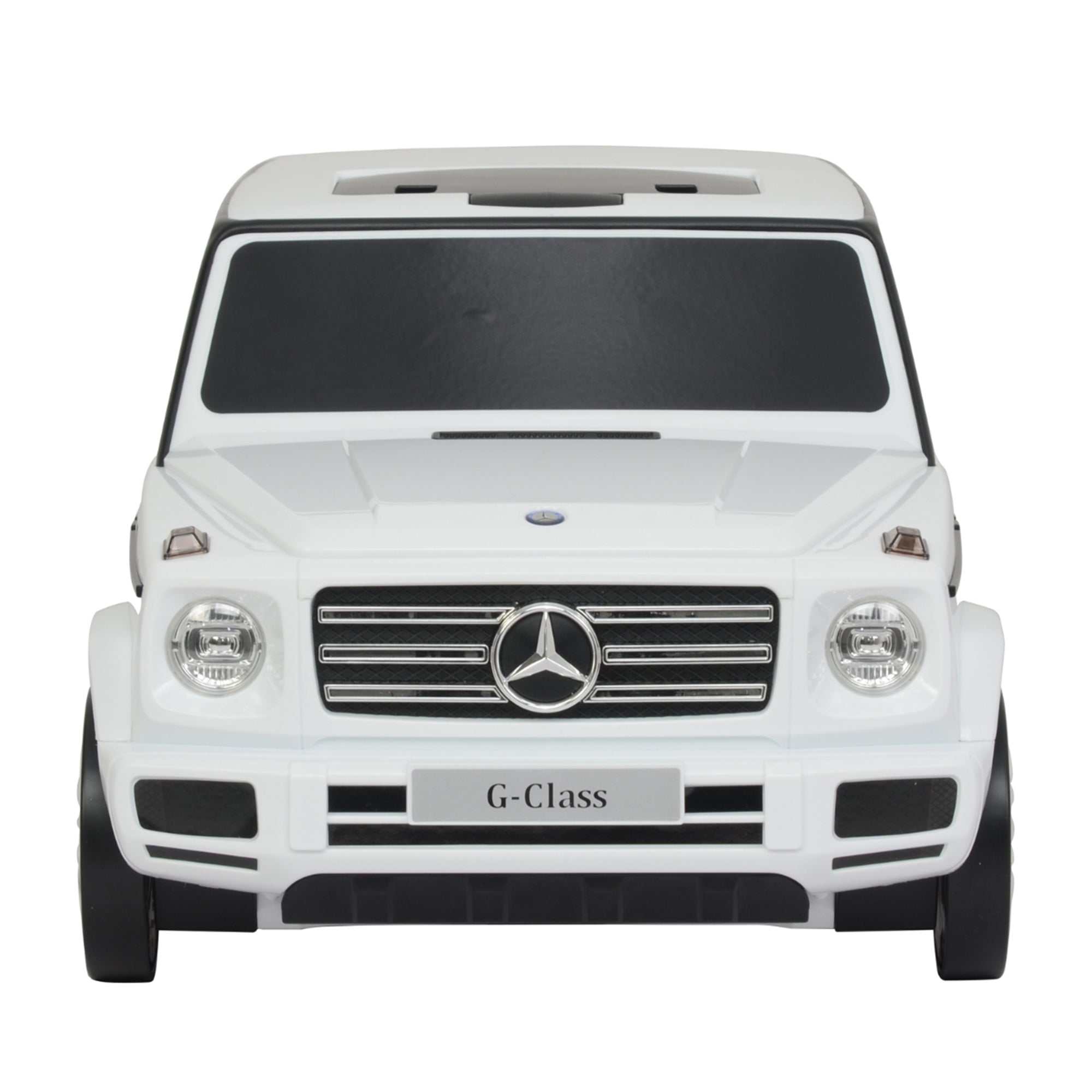 Mercedes G Class Stylish Large Suitcase Ride On Vehicle, White (Used) - VMInnovations