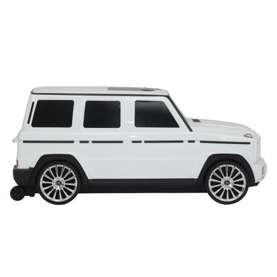Mercedes G Class Stylish Large Suitcase Ride On Vehicle, White (Used) - VMInnovations