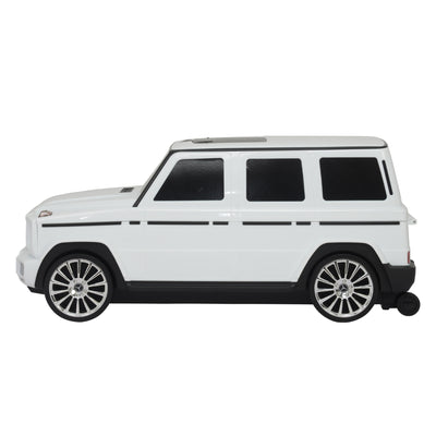 Best Ride On Cars Mercedes G Class Stylish Large Suitcase Ride On Vehicle, White - VMInnovations