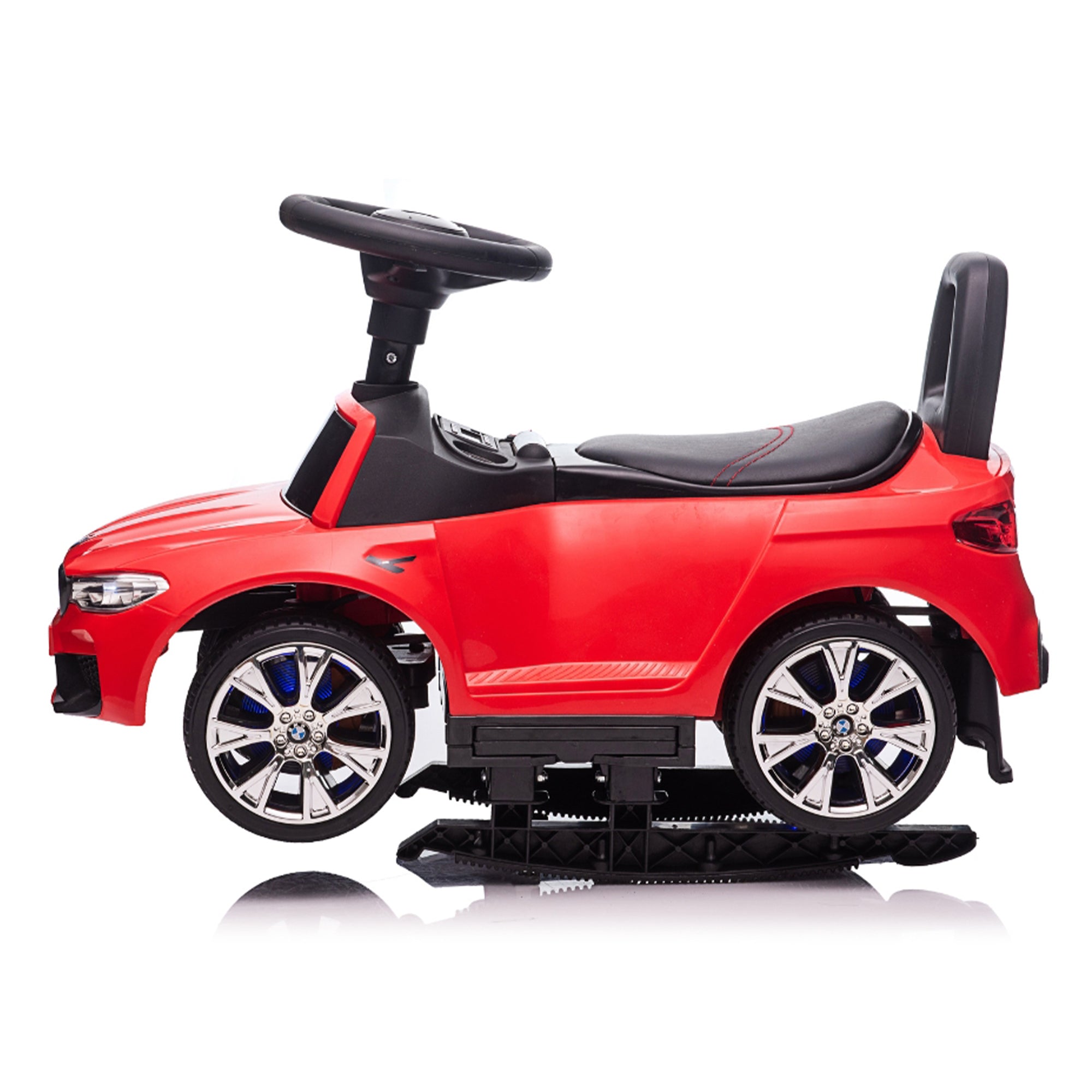 Best Ride On Cars BMW 4 in 1 Ride Car w/Control Bar & LED Lights,Red(Open Box) - VMInnovations