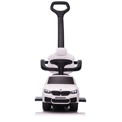 Best Ride On Cars BMW 4 in 1 Push Car w/Control Bar & LED Lights,White(Open Box) - VMInnovations