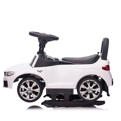 Best Ride On Cars BMW 4 in 1 Push Car w/Control Bar & LED Lights,White(Open Box) - VMInnovations