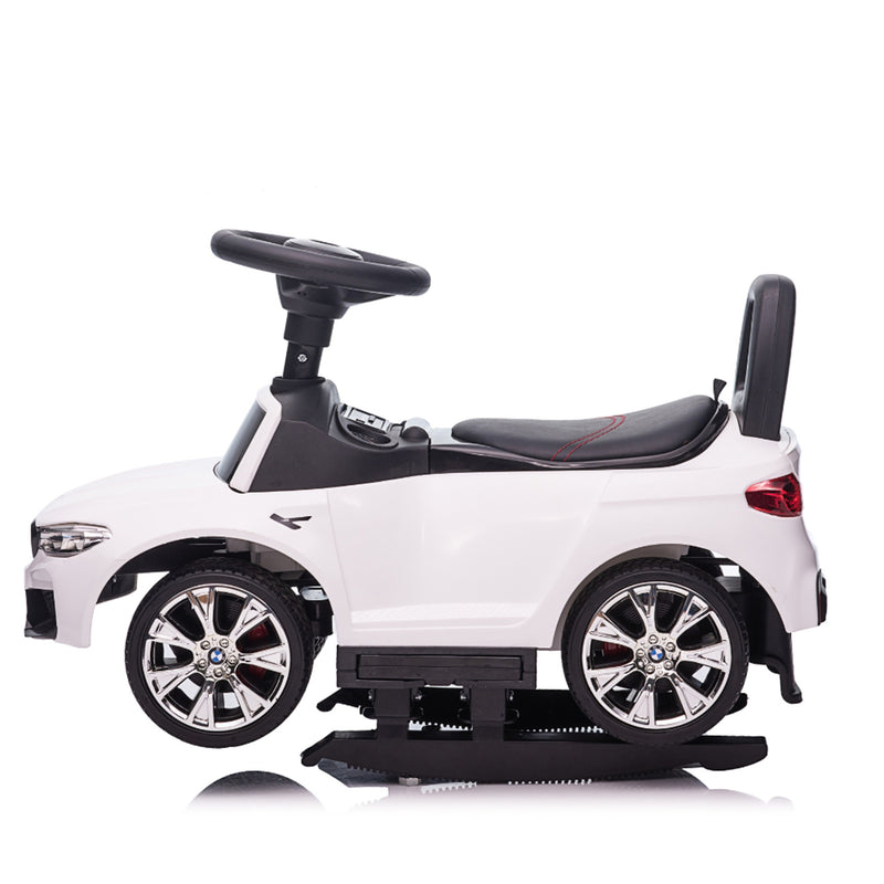 Best Ride On Cars BMW 4 in 1 Push Car w/Control Bar & LED Lights,White(Open Box)