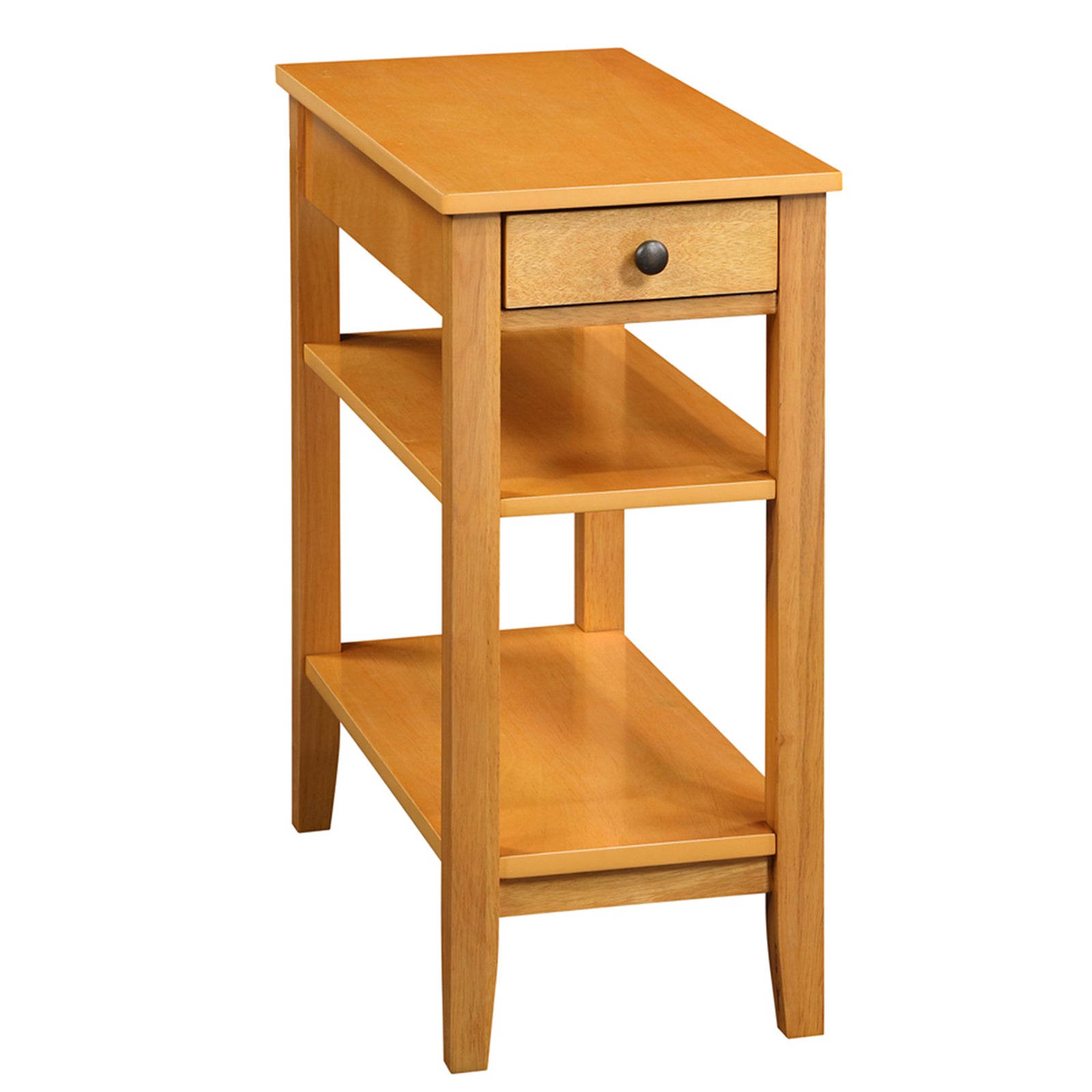 Convenience Concepts Heritage End Table w/ Charging Station, Natural (Open Box) - VMInnovations