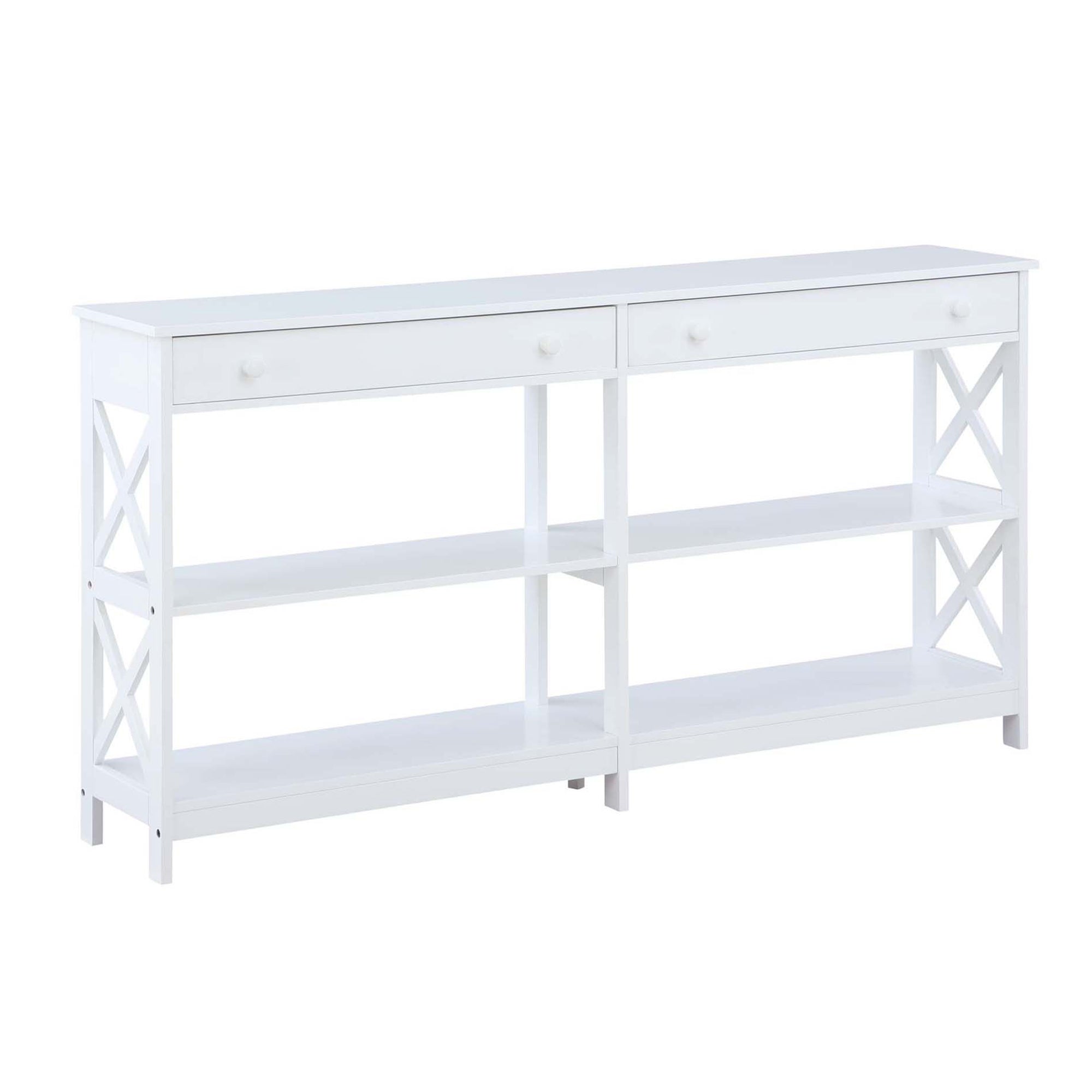 Convenience Concepts Oxford 60" Console Table w/ 2 Drawers & Shelves (Used) - VMInnovations